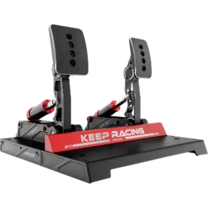 Sim racing pedal set with load cell brake